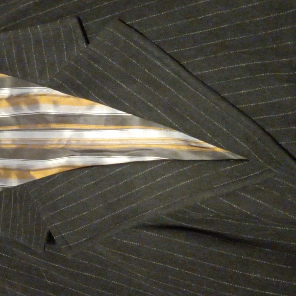 Mens kroon vest black & gray courdary suede inside stripe design stylish luxury - Picture 7 of 7